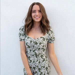 Petal & Pup Green Floral Midi Dress